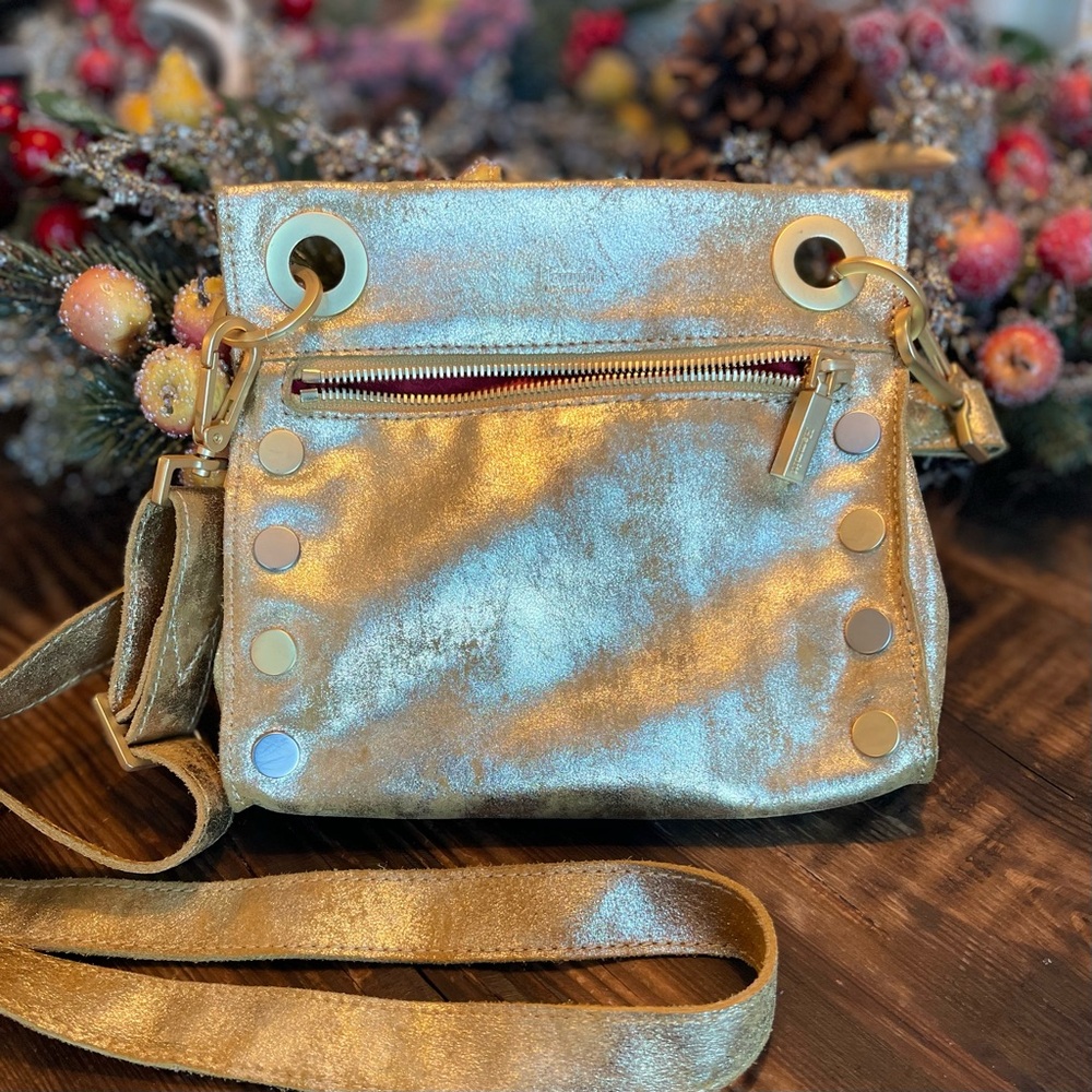 Hammitt Tony Crossbody in Distressed Gold Small, New No Tags